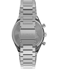 Timex Men's Chronograph Quartz Watch with Stainless Steel Strap TW2W53300, Silver, Modern