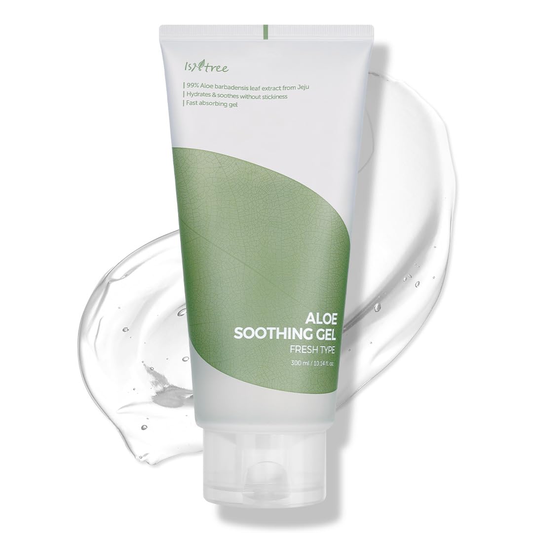 IsNtree Aloe soothing gel fresh type 300ml 10.14 fl.oz. | Aloe vera 50% | Comforts sensitive skin | Refreshes and hydrates the skin