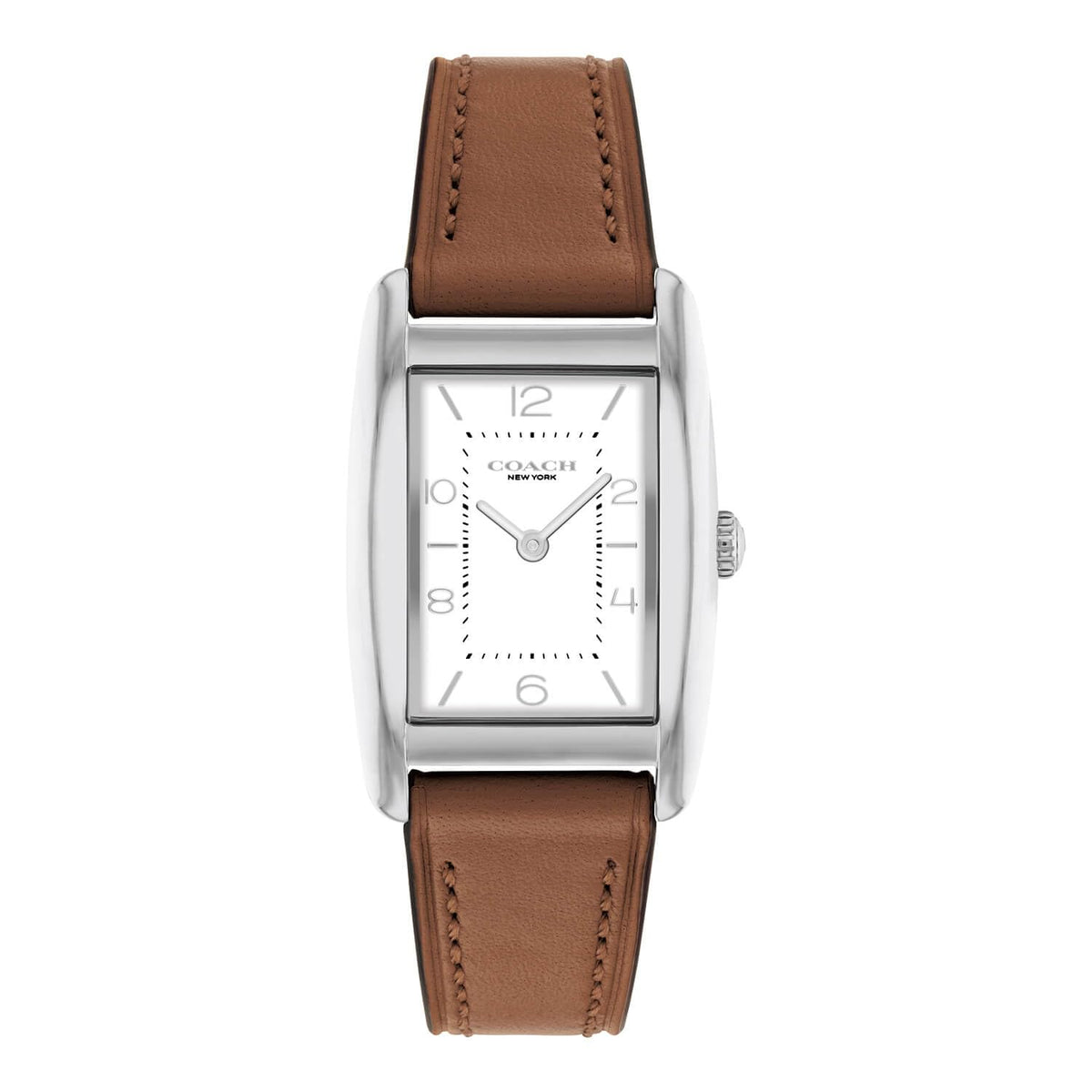 COACH WOMEN'S WHITE DIAL SADDLE CALFSKIN STRAP WATCH - 14504311