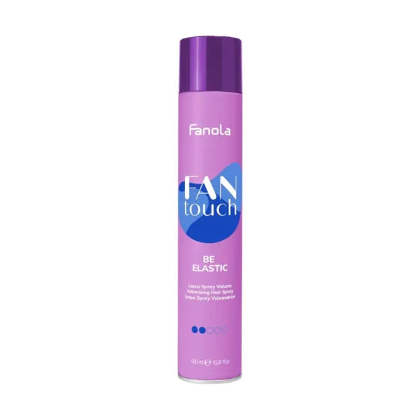 Fanola Fantouch Be Elastic Volumizing Hairspray for Women - Professional Lightweight Hold Hair Spray for Full-Bodied Styles & Defined Curls - 16.9 Fl oz