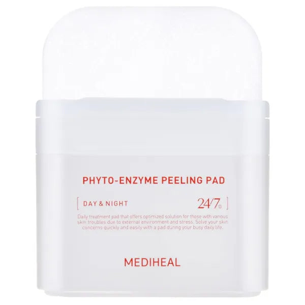 MEDIHEAL Phyto Enzyme Peeling Gauze Pads - Vegan Face Resurfacing Pore Tightening with LHA & Papaya Enzymes - Exfoliating Pads, 90