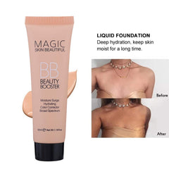 Liquid Makeup, Base Makeup Brightening Concealer Liquid Moisturizing Oil Control BB Cream Makeup (03 dark skin tone)