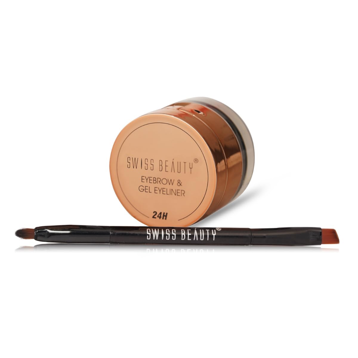 Swiss Beauty Beauty 2 in 1 Eyebrow and Gel Eyeliner (Black,7g)