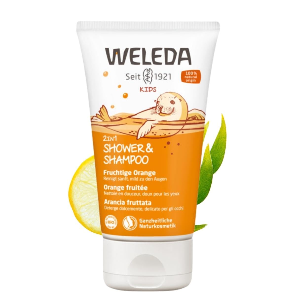 Weleda Happy Orange 2-in-1 Baby Shampoo & Body Wash, 150ml