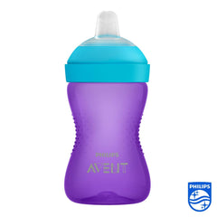 Philips Avent Trinkbecher mit weichem Trinkschnabel SCF802/02, 9m+, 260 ml, violett/blau