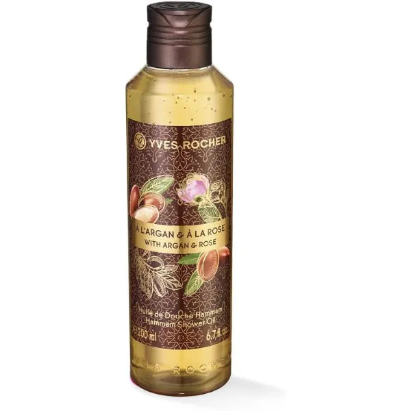 Yves Rocher Hammam Shower Oil with Argan and Rose, 200 ml /6.7 fl.oz