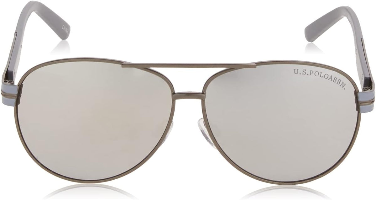U.S. Polo Assn. mens Pa1013 Stylish Metal UV Protective Aviator Sunglasses for Men. Classic Gifts for Men, 63 mm (pack of 1)