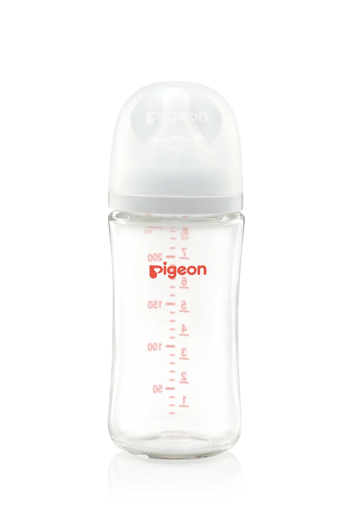Pigeon Softouch Wide Neck Glass Nursing Bottle, Medium Nipple Size, BPA Free, 3 + Months, 240ml