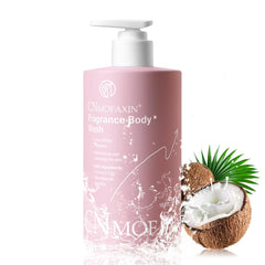 CNMOFAXIN Skin Brightening Coconut Body Wash (480ml)– Shower Gel with Lasting Scent, Moisturizing & Hydrating Body Cleanser with Coconut Oil & Fragrance Technology – Organic & Skin Friendly