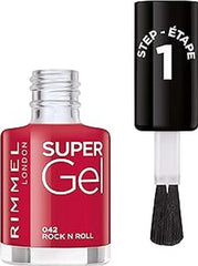 Rimmel Super Gel, 042 Madame Web Rock N Roll, Nail Polish, Gel-Like Manicure, High-Shine, Chip-Resistant, Long-Lasting, Lasts up to 14 Days, 12ml (0.42oz)