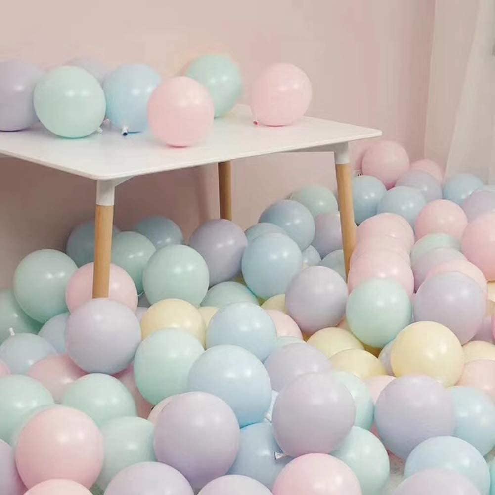SKY-TOUCH 100 pcs Macaron Latex Party Balloons，Candy Colored Latex Party Balloons For Wedding, Graduation, Kids Birthday Party,Christmas,Baby Shower, Party Supplies, Arch Balloon Tower
