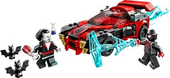 LEGO 76244 Marvel Miles Morales vs. Morbius, Spider-Man Building Toy for Boys and Girls with Race Car and Minifigures, Adventures in the Spiderverse Set