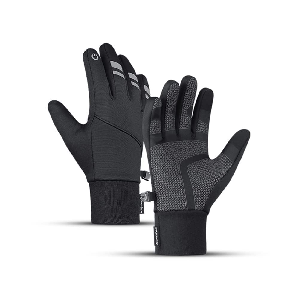 KASTWAVE Winter Gloves - Waterproof, Thermal, Touchscreen Friendly for Outdoor Sports, Running, Biking, and Driving - Unisex Design for Men and Women - Black