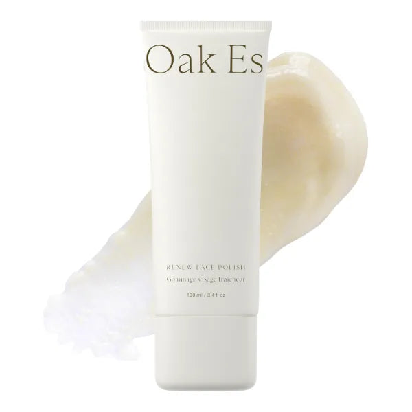 Oak Essentials Renew Face Polish, Gentle Vitamin-Rich Facial Scrub with Pineapple Extract and Red Seaweed Algae, Biodegradable Face Exfoliator for Sensitive-Feeling Skin, 1.7 Oz