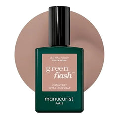 Manucurist Green Flash Nail Polish Dove Beige UV & LED Gel Nail Polish 12 Free, Bio-Sourced (84%) Professional Manicure Made in France 0.5 fl oz
