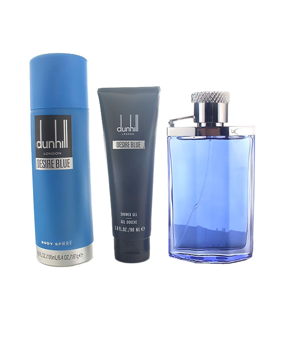 Alfred Dunhill Desire Blue - 3Pc Gift Set 3.4oz Edt Spray, 3oz Shower Gel, 6.oz Body Spray3 Stück