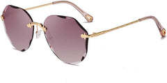AEVOGUE Sunglasses For Women Oversized Rimless Diamond Cutting Lens Sun Glasses AE0534