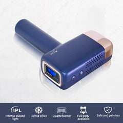 MLAY T14 Hair Removal Device with Ice Cooling Care Function Permanent for Women and Men Hair Removal,500000 Flashes, 5 Energy Levels,Painless Epilator For Face and Body 2*HR Lamps