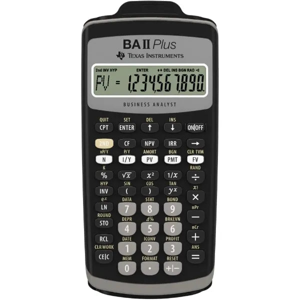 Texas Instruments Calculator BAII Plus Financial Calculator - Black