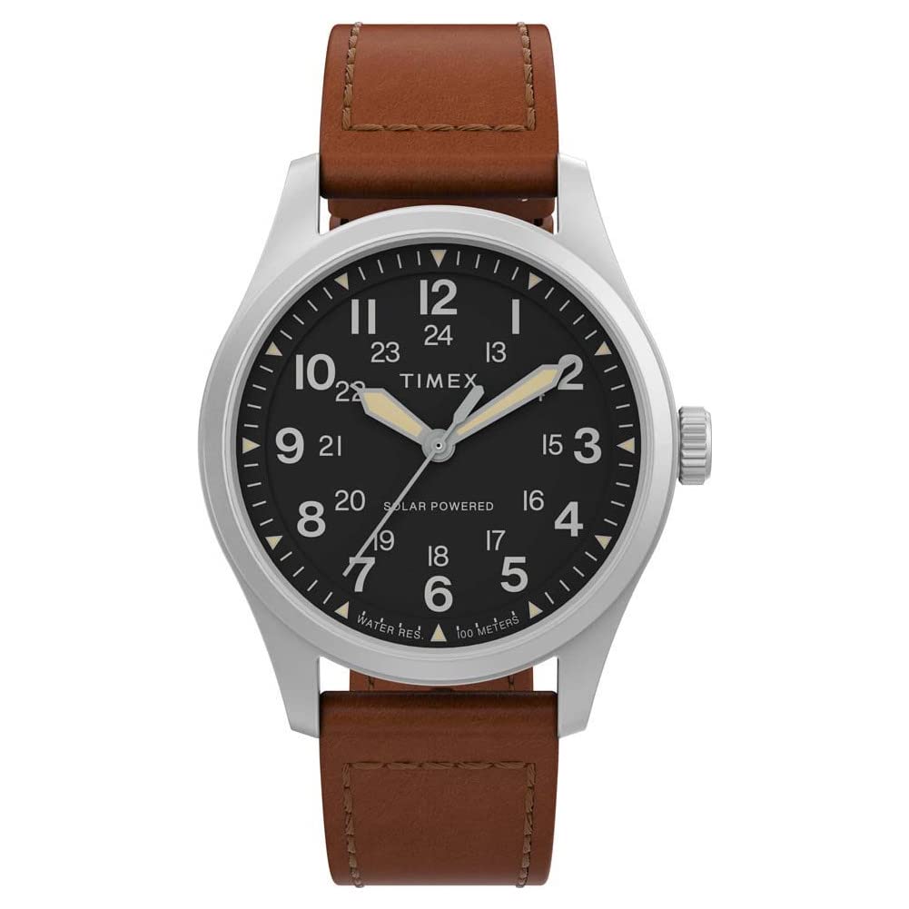 Timex Men's Expedition North Field Post Solar TW2V00400JR Quartz Watch - Brown/Black