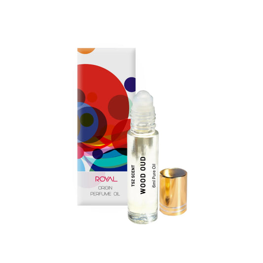 TSZ Scent Woody Oud Perfume Oil 6ml Roll-On - Unisex Fragrance with Long-Lasting Oudh & Vanilla Notes | For Men & Women