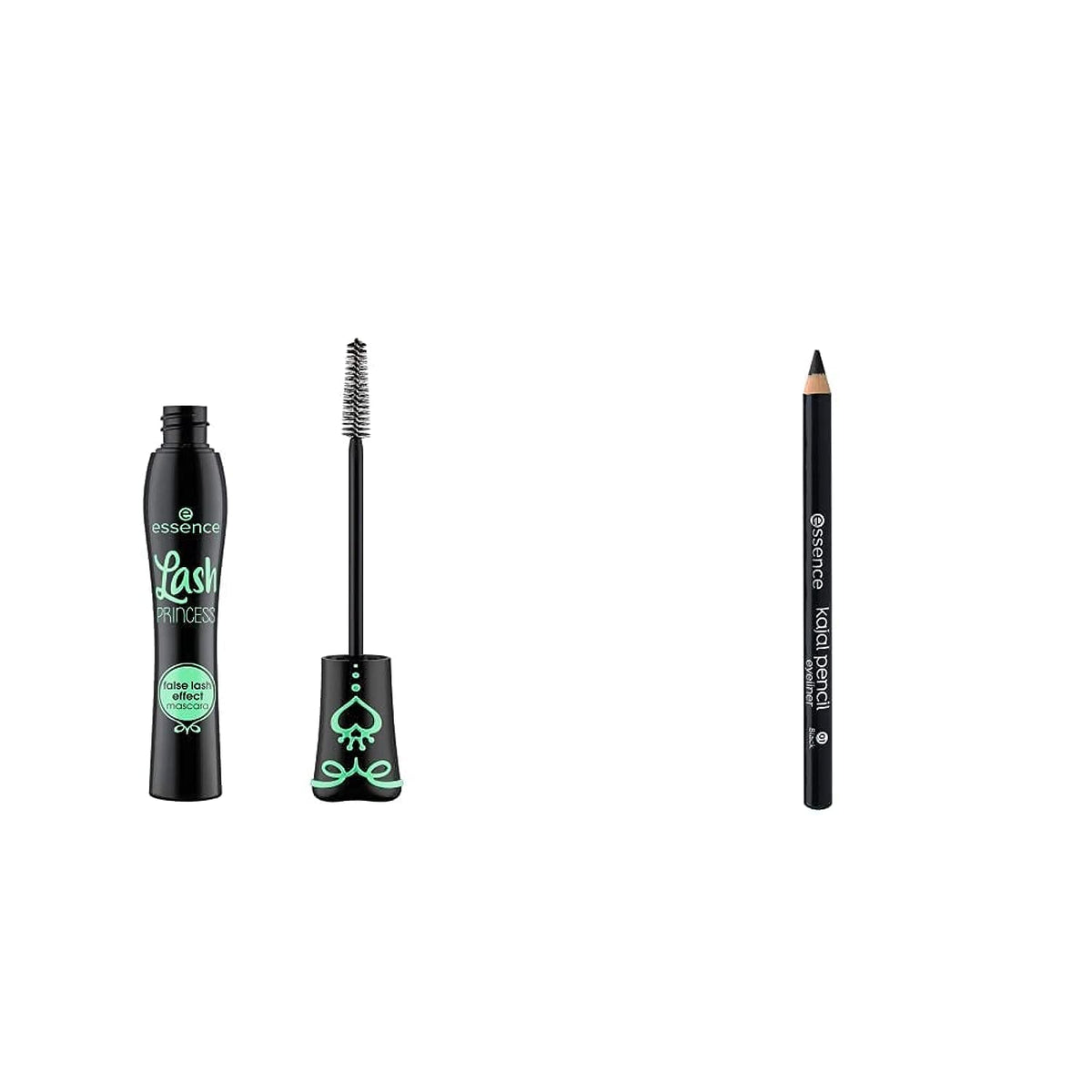 Essence Lash Princess False Lash Effect Mascara, Black & Essence Kajal eye pencil 01, Black