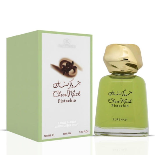 Al-Rehab Choco Pistachio Eau de Parfum Spray 100ml / 3.4 oz - Sweet, Nutty Gourmand Fragrance with Vanilla, Cacao & Pistachio