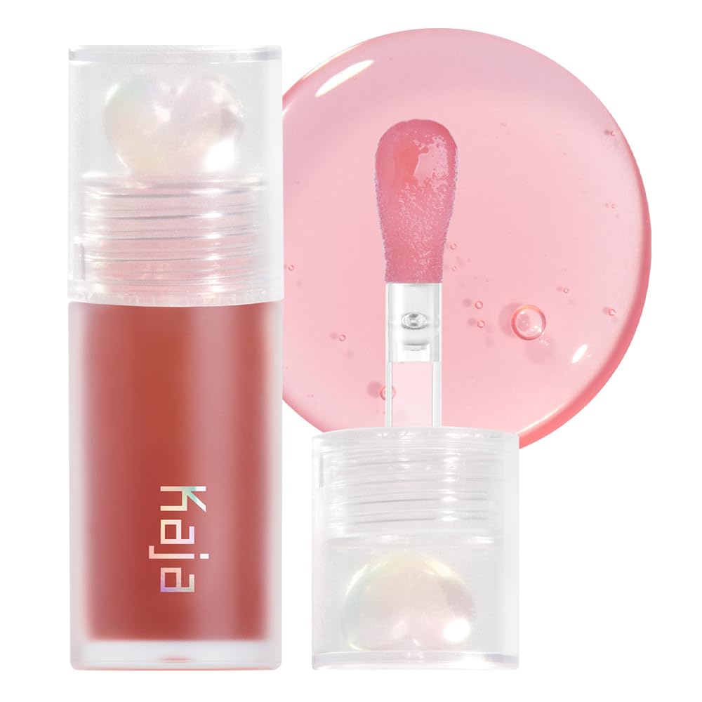 Kaja Juicy Glass Lip Oil - Plum Paloma - Clear Tint Gloss Plumper - Hydrating Lightweight Shine with Vitamin Tree Fruit Oil, Vegan Cruelty-Free