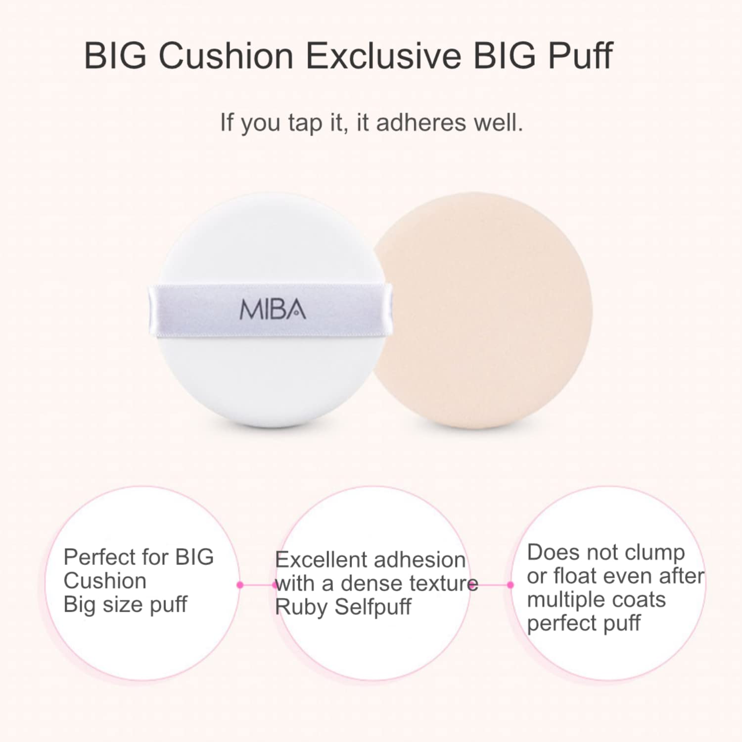 MIBA Ion Calcium Foundation Double Cushion. Apply mineral. Keeps clean makeup even after multiple coats. Includes 2 big size puffs (#21 Light Skin)