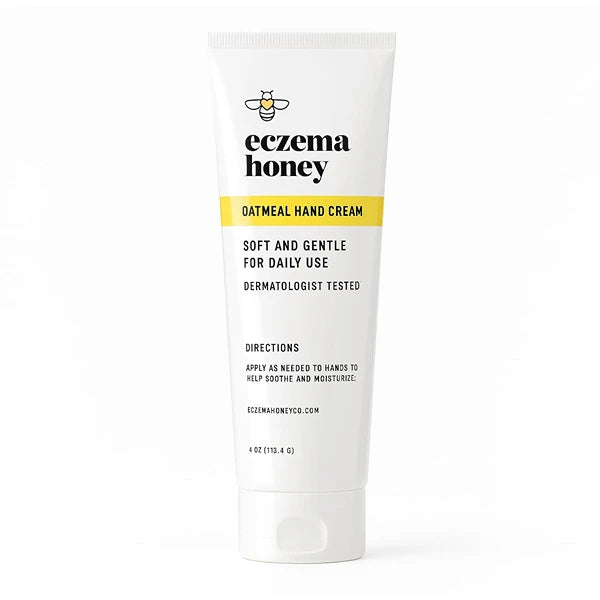ECZEMA HONEY Oatmeal Hand Cream - Natural Hand & Body Lotion for Eczema Rash Relief - Eczema Cream for Dry, Itchy, Sensitive, & Irritable Skin (4 Oz)
