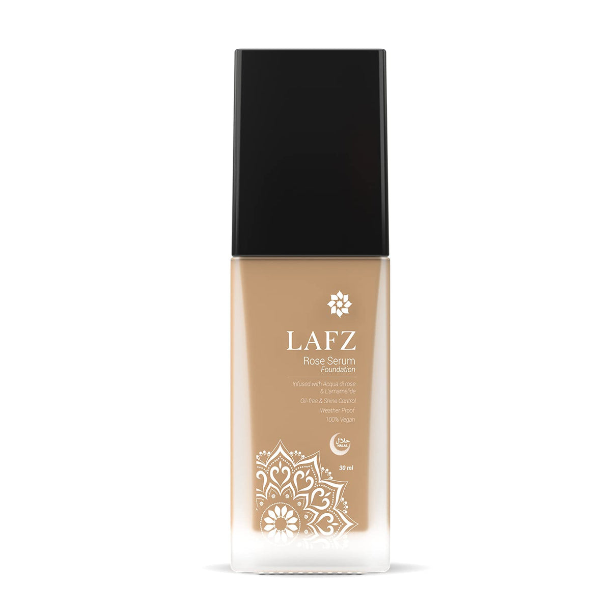 Lafz Rose Serum Foundation, Light Weight, Flawless Matte-Coverage and Oil Free, Halal Certified & Vegan, Made in Italy, 30 ml (Golden Beige)