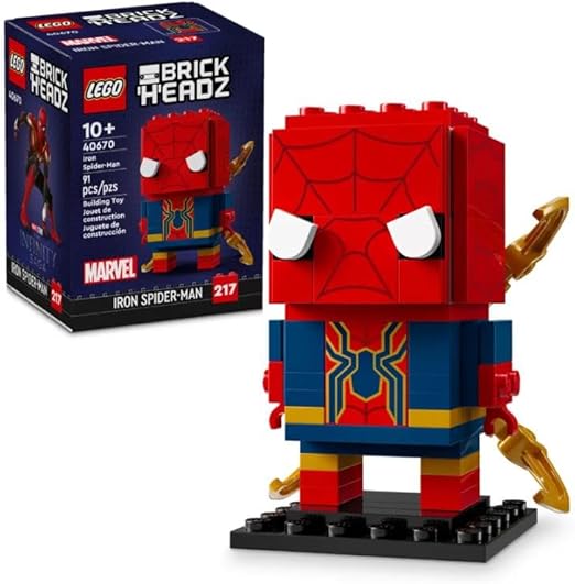 LEGO® BrickHeadz™ Iron Spider-Man 40670 Building Blocks Toy Set (91 Pieces)