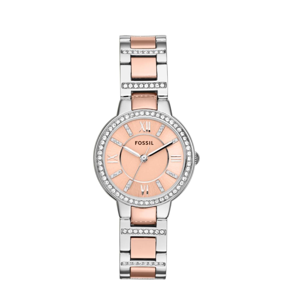 Fossil Women's Quartz Watch, Analog Display and Stainless-Steel Strap Two Tone