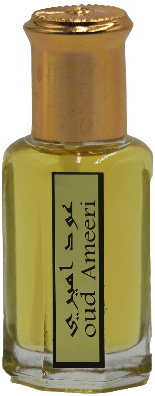 Oud Amiri Attar, Non Alcoholic Arabic Fragrance for Men and Women, 12 ML, Unisex Fragrance for Men and Women, Long Lasting Oil Based Perfume Containing White Oud, Rose, and Spicy Notes