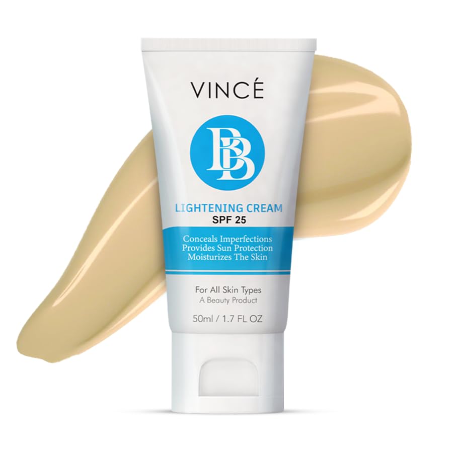 Vince BB Cream – Beige (VBBC 02) – All-in-One BB & Fairness Cream – Hydrates, Primes & Conceals Imperfections for Brighter, Flawless Skin & Natural Coverage – With SPF 25, 50ml