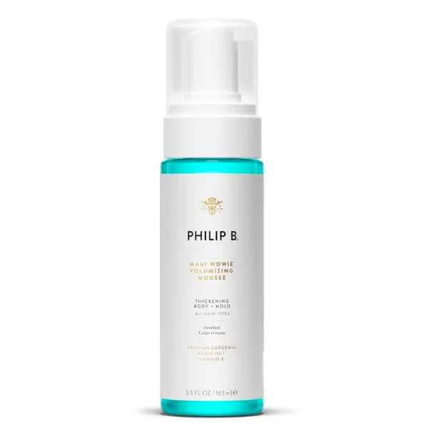 PHILIP B Maui Wowie Volumizing Mousse For Thickening Body + Hold, Boost Volume & Add Lift at Roots, Never Stiff or Sticky - 5.5 fl. oz
