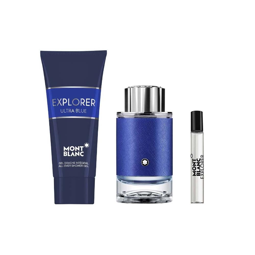 MONTBLANC MONT BLANC EXPLORER ULTRA BLUE (M) SET EDP 100ML+ EDP 7.5ML + SG 100ML