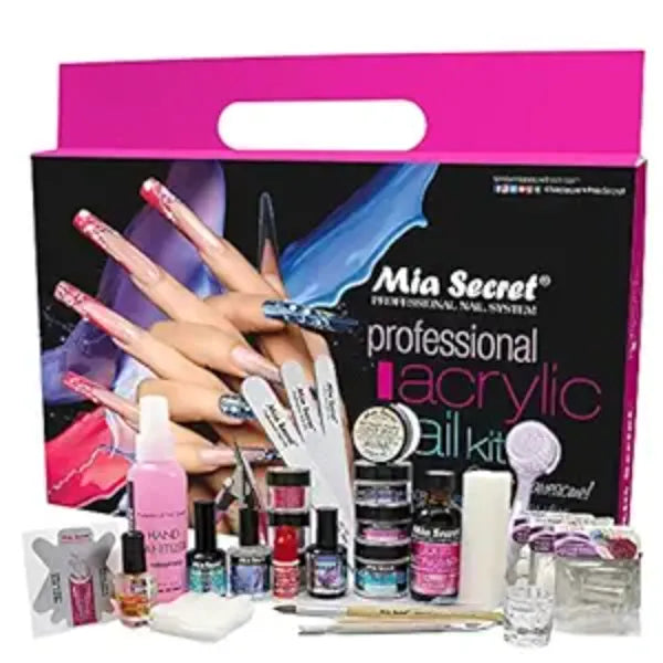 Mia Secret Professional Acrylic Nail Kit/Set For Beginner Nail kit with everything Kit de uñas acrilicas completo mia secret Kit para uñas de acrilico completo