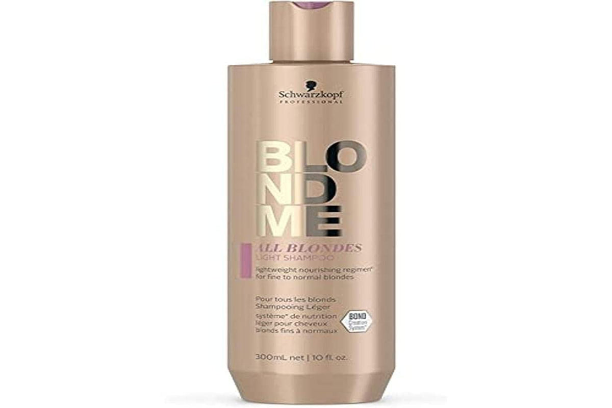 Schwarzkopf Professional All Blondes Light Shampoo for Lightened and Bleached Colored Hair with 3D System and Mulberry Silk Extract Nourishing, Smoothing and Shining from Blondme, 300 ml