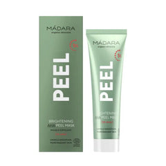 MÁDARA Organic Skincare | Brightening AHA Peel Mask, Exfoliating face mask with AHA fruit acids, Contains vitamin C and lactic acid, Face exfoliator for brightness and glow, Ecocert certified.
