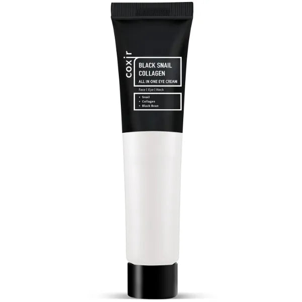coxir BLACK SNAIL COLLAGEN ALL IN ONE EYE CREAM for eye, neck and face |Black Rice, Collagen| Paraben Free, Cruelty Free, korean skincare, Christmas Stocking Stuffers [30ml/1.01 fl.oz]