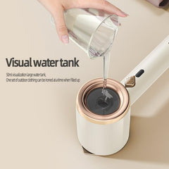 ALMEKAQUZ Mini Iron, Portable Mini Ironing Machine, Handheld Size Fabric Clothing Steamers, Fast Preheating Steam Dry Ironing, Support Dry and Wet Ironing for Home, Travel (White)