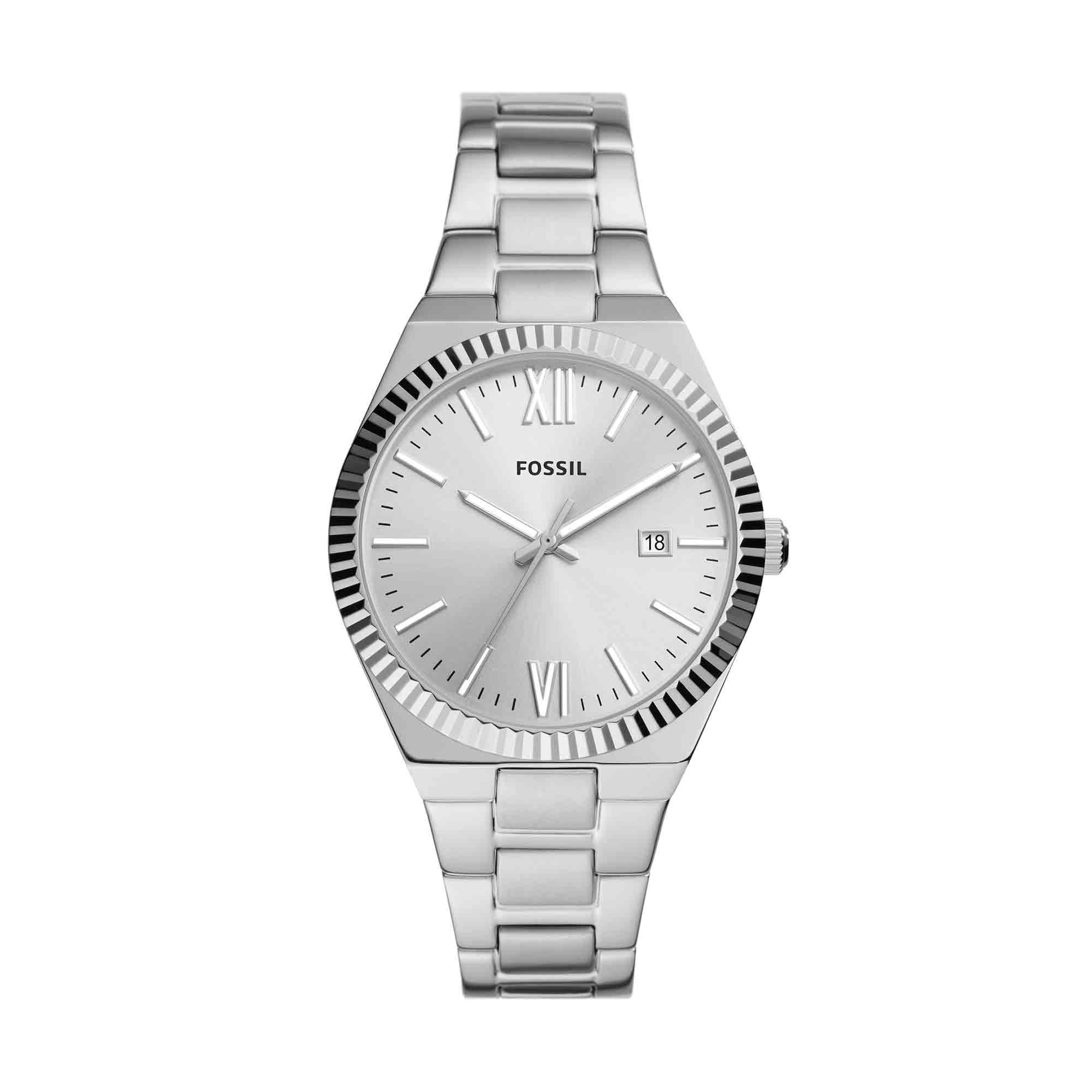 Fossil Scarlette Three-Hand Date Stainless Steel Watch - ES5300