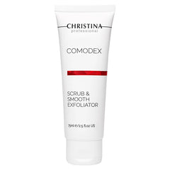 Christina Comodex Scrub & Smooth Face Exfoliator 75ml – Oil Control & Pore Refining Facial Scrub – Removes Dirt, Excess Oil & Dark Spots for Even-Toned Skin