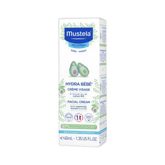 Mustela Hydra Bebe Face Cream – Daily Baby Moisturizer with Natural Avocado- 40ml