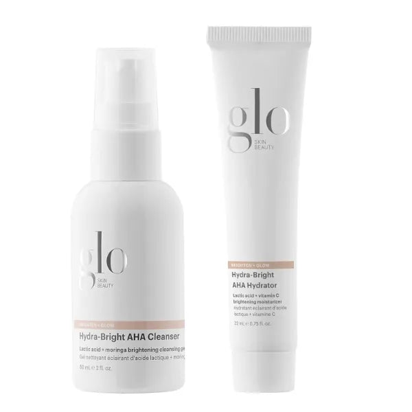 Glo Skin Beauty Hydra-Bright AHA Cleanser & Hydrator Set – Travel Size Duo