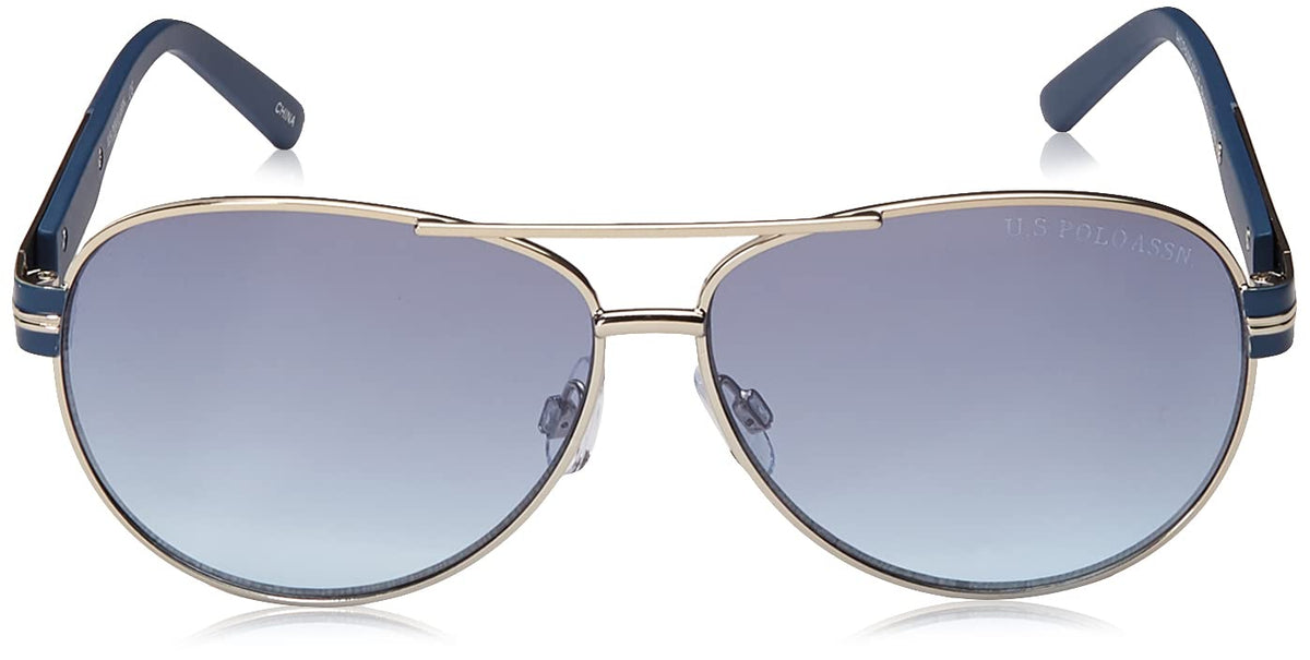 U.S. Polo Assn. mens Pa1013 Stylish Metal UV Protective Aviator Sunglasses for Men. Classic Gifts for Men, 63 mm (pack of 1)
