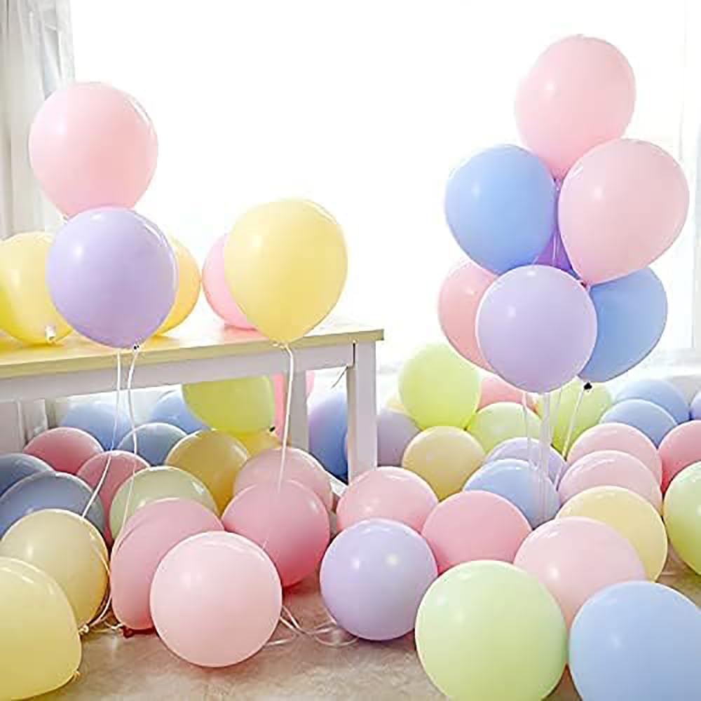 SKY-TOUCH 100 pcs Macaron Latex Party Balloons，Candy Colored Latex Party Balloons For Wedding, Graduation, Kids Birthday Party,Christmas,Baby Shower, Party Supplies, Arch Balloon Tower