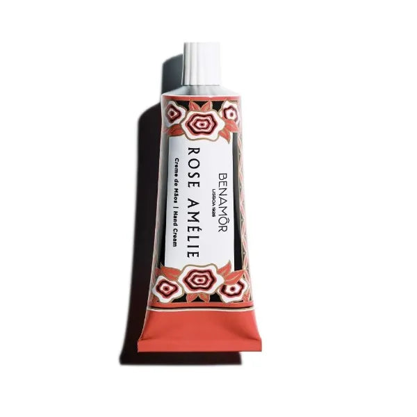 Benamor Rose Amelie Moisturizing Hand Cream | Rose Scented Hand Cream with Shea Butter | Argan Oil Cream for Women | All Natural Rose Hand Lotion | Great Hand Lotion Favors (1 Fl Oz)