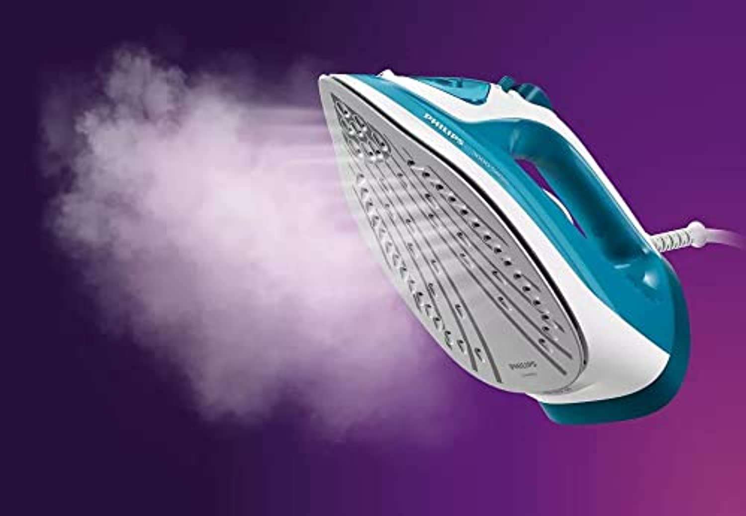 Philips Steam Iron Series 3000-2100W, 140 G Steam Boost, Ceramic, 30g/min Continuous Steam, 300ML, Blue - DST3011/26